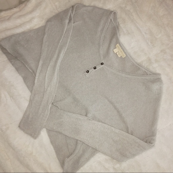 Loose cropped grey long sleeve shirt - Picture 1 of 1